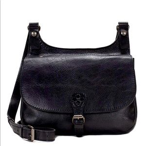Patricia Nash Black Leather Crossbody Bag